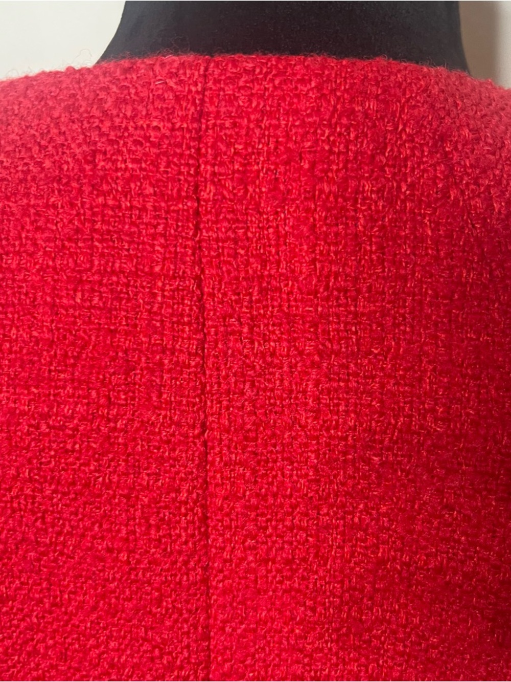 J. Crew Red Bouclé Military-Style Button Jacket - Picture 9 of 16